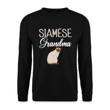 Cadeaux de chat siamois - Sweat-shirt Unisexe - noir - Devant - Alina (178cm) & Michal (187cm)