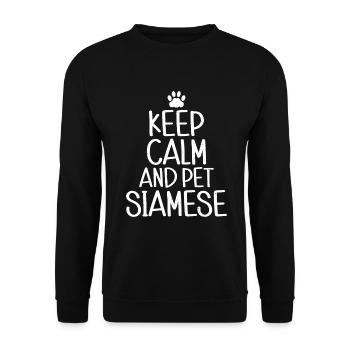 Cadeaux de chat siamois - Sweat-shirt Unisexe - noir - Devant - Alina (178cm) & Michal (187cm)