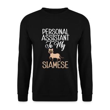 Geschenke zum Suchbegriff: "Siamkatze" - Unisex Pullover - Schwarz - Vorne - Alina (178cm) & Michal (187cm)