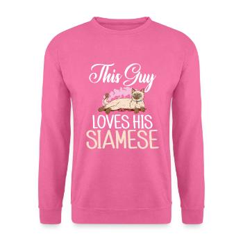 Siamesische Katze Geschenke - Unisex Pullover - Pink - Vorne