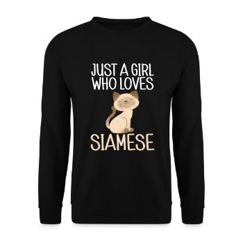 Cadeaux de chat siamois - Sweat-shirt Unisexe - noir - Devant - Alina (178cm) & Michal (187cm)