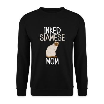 Cadeaux de chat siamois - Sweat-shirt Unisexe - noir - Devant - Alina (178cm) & Michal (187cm)