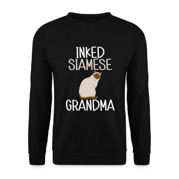 Geschenke zum Suchbegriff: "Siamkatze" - Unisex Pullover - Schwarz - Vorne - Alina (178cm) & Michal (187cm)
