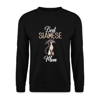 Cadeaux de chat siamois - Sweat-shirt Unisexe - noir - Devant - Alina (178cm) & Michal (187cm)