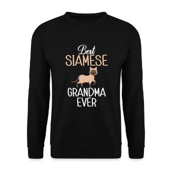 Cadeaux de chat siamois - Sweat-shirt Unisexe - noir - Devant - Alina (178cm) & Michal (187cm)