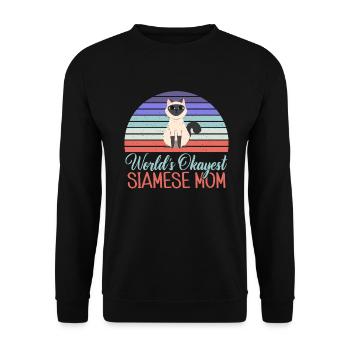 Cadeaux de chat siamois - Sweat-shirt Unisexe - noir - Devant - Alina (178cm) & Michal (187cm)