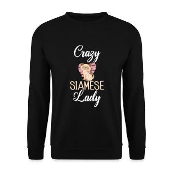Cadeaux de chat siamois - Sweat-shirt Unisexe - noir - Devant - Alina (178cm) & Michal (187cm)