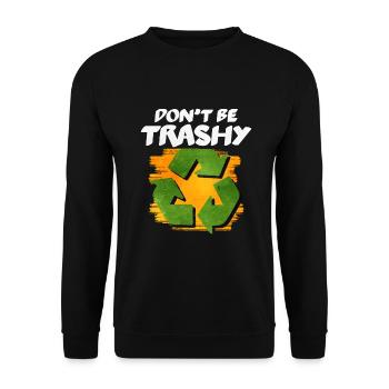 Recyclage - Sweat-shirt Unisexe - noir - Devant - Alina (178cm) & Michal (187cm)