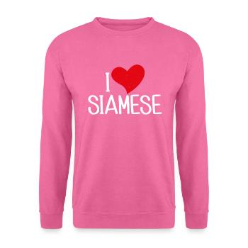 Siamesische Katze Geschenke - Unisex Pullover - Pink - Vorne