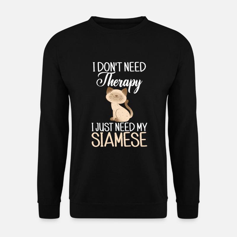 Siamesische Katze Geschenke - Unisex Pullover - Schwarz