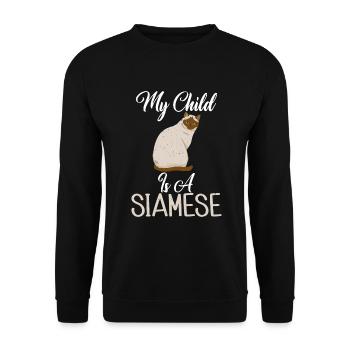 Cadeaux de chat siamois - Sweat-shirt Unisexe - noir - Devant - Alina (178cm) & Michal (187cm)