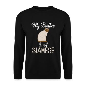 Cadeaux de chat siamois - Sweat-shirt Unisexe - noir - Devant - Alina (178cm) & Michal (187cm)
