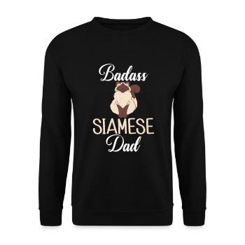 Cadeaux de chat siamois - Sweat-shirt Unisexe - noir - Devant - Alina (178cm) & Michal (187cm)
