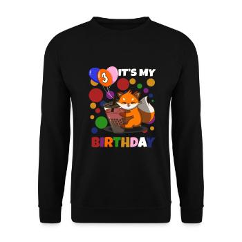 3e anniversaire Fox - Sweat-shirt Unisexe - noir - Devant - Alina (178cm) & Michal (187cm)