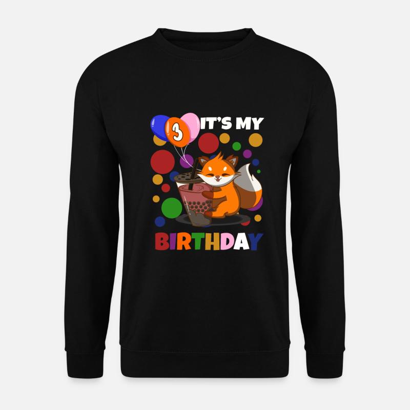3rd Birthday Fox - Unisex Sweatshirt - black