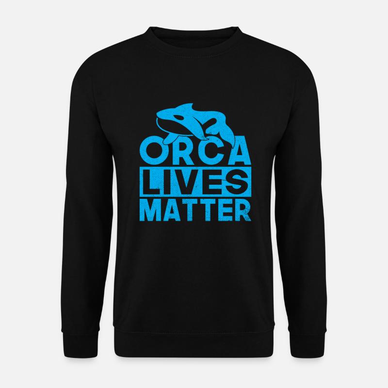 Orca Wal Geschenke - Unisex Pullover - Schwarz