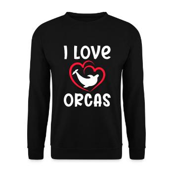 Cadeaux d'orques - Sweat-shirt Unisexe - noir - Devant - Alina (178cm) & Michal (187cm)