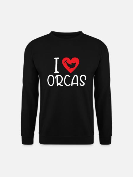 Orca Wal Geschenke - Unisex Pullover - Schwarz