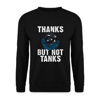 Orca Whale Gifts - Unisex Sweatshirt - black - Front - Alina (178cm) & Michal (187cm)