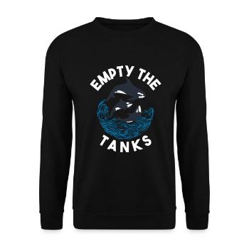 Orca Wal Geschenke - Unisex Pullover - Schwarz - Vorne - Alina (178cm) & Michal (187cm)