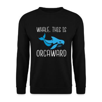 Orca Wal Geschenke - Unisex Pullover - Schwarz - Vorne - Alina (178cm) & Michal (187cm)