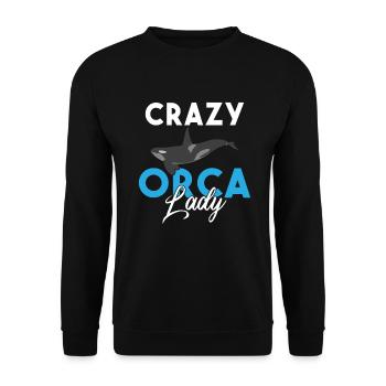 Cadeaux de baleines orques - Sweat-shirt Unisexe - noir - Devant - Alina (178cm) & Michal (187cm)