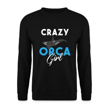 Orca Wal Geschenke - Unisex Pullover - Schwarz - Vorne - Alina (178cm) & Michal (187cm)