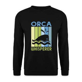 Cadeaux de baleines orques - Sweat-shirt Unisexe - noir - Devant - Alina (178cm) & Michal (187cm)