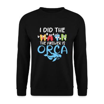 Orca Wal Geschenke - Unisex Pullover - Schwarz - Vorne - Alina (178cm) & Michal (187cm)