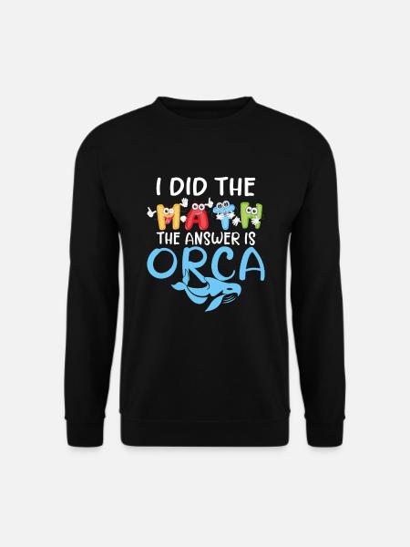 Orca Wal Geschenke - Unisex Pullover - Schwarz
