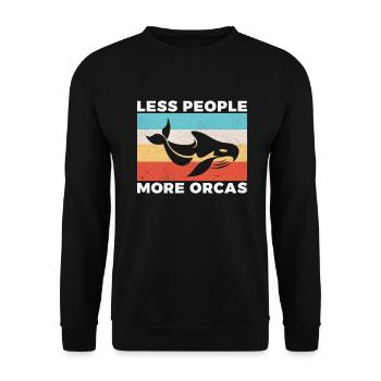 Cadeaux de baleines orques - Sweat-shirt Unisexe - noir - Devant - Alina (178cm) & Michal (187cm)