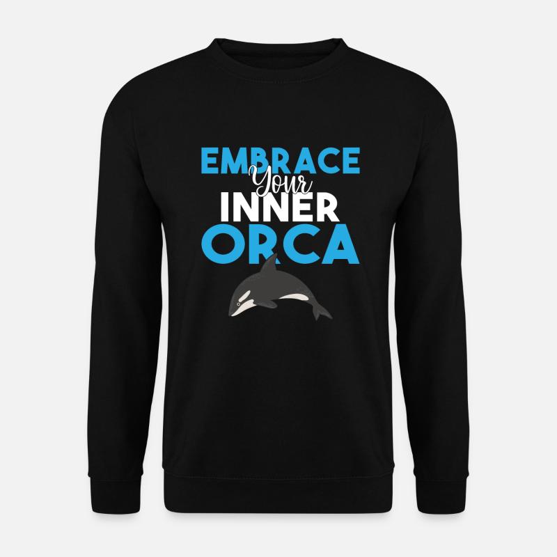 Orca Wal Geschenke - Unisex Pullover - Schwarz