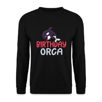 Orca Wal Geschenke - Unisex Pullover - Schwarz - Vorne - Alina (178cm) & Michal (187cm)