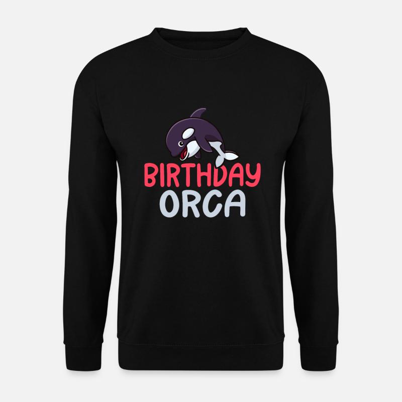 Orca Wal Geschenke - Unisex Pullover - Schwarz
