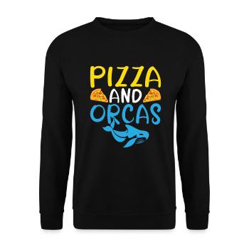 Cadeaux de baleines orques - Sweat-shirt Unisexe - noir - Devant - Alina (178cm) & Michal (187cm)