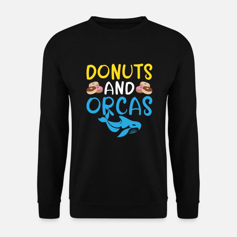 Orca Wal Geschenke - Unisex Pullover - Schwarz