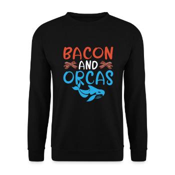 Cadeaux de baleines orques - Sweat-shirt Unisexe - noir - Devant - Alina (178cm) & Michal (187cm)