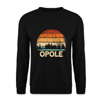 Poland Opole Skyline - Unisex Sweatshirt - black - Front - Alina (178cm) & Michal (187cm)