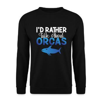 Cadeaux de baleines orques - Sweat-shirt Unisexe - noir - Devant - Alina (178cm) & Michal (187cm)