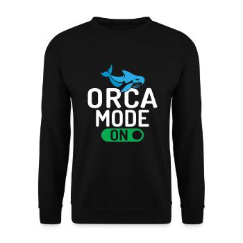 Orca Wal Geschenke - Unisex Pullover - Schwarz - Vorne - Alina (178cm) & Michal (187cm)