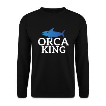 Orca Wal Geschenke - Unisex Pullover - Schwarz - Vorne - Alina (178cm) & Michal (187cm)