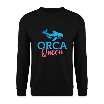 Orca Wal Geschenke - Unisex Pullover - Schwarz - Vorne - Alina (178cm) & Michal (187cm)