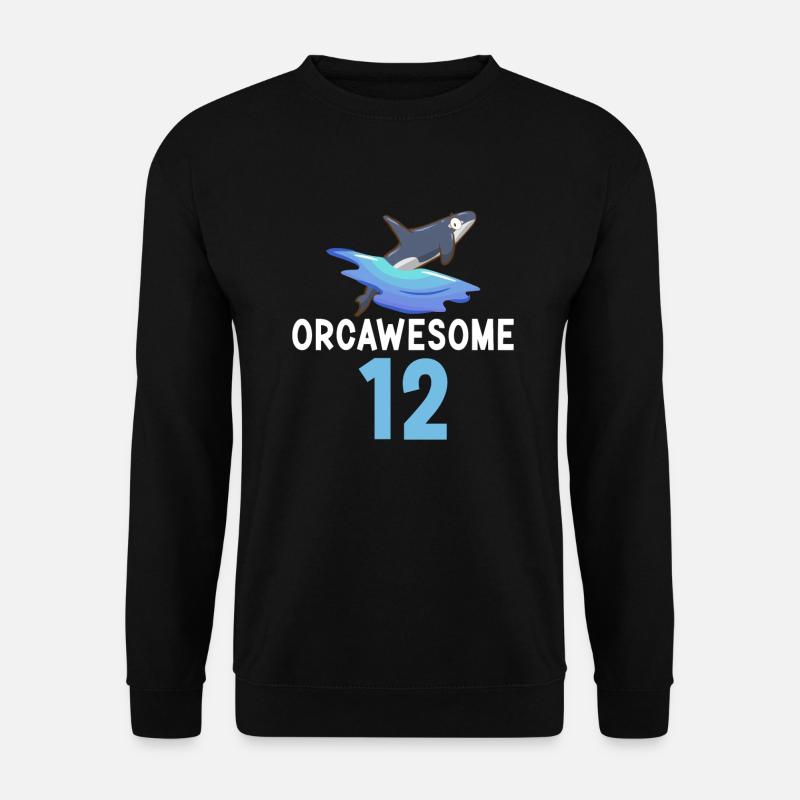 Orca Wal Geschenke - Unisex Pullover - Schwarz