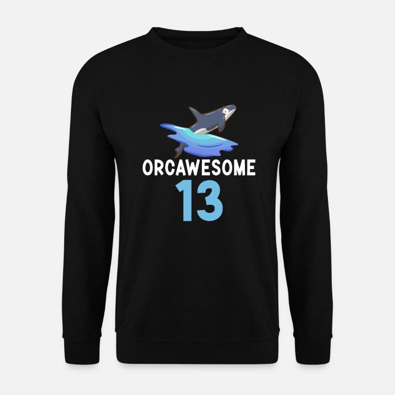 Orca Wal Geschenke - Unisex Pullover - Schwarz