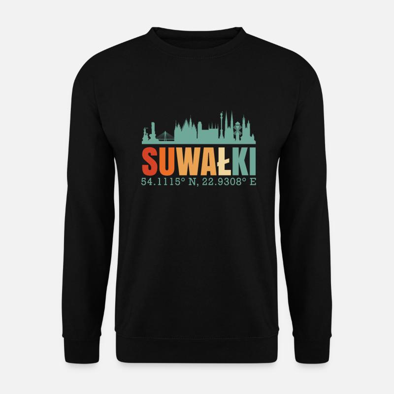 Poland Suwalki Skyline - Unisex Sweatshirt - black
