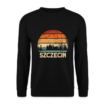 Pologne Szczecin Skyline - Sweat-shirt Unisexe - noir - Devant - Alina (178cm) & Michal (187cm)