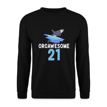 Cadeaux de baleines orques - Sweat-shirt Unisexe - noir - Devant - Alina (178cm) & Michal (187cm)