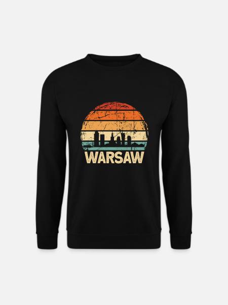 Polska Warszawa Skyline - Bluza unisex - czarny