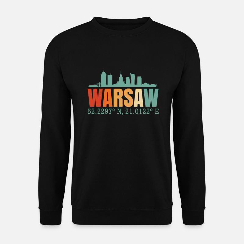 Poland Warsaw Skyline - Unisex Sweatshirt - black