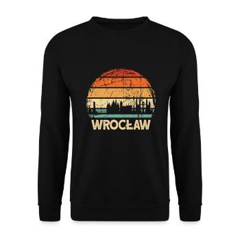 Poland Wroclaw Skyline - Unisex Sweatshirt - black - Front - Alina (178cm) & Michal (187cm)